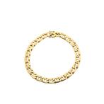 Massief gouden gourmet schakel armband | 20,5 cm, Sieraden, Tassen en Uiterlijk, Armbanden, Ophalen of Verzenden, Gebruikt, Overige kleuren
