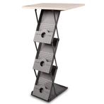 Folderstandaard + Counter | CONCORD | Staal/Hout |, Verzenden, Nieuw in verpakking