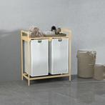 TRUUSK Bamboe Wasmand met 2 Afneembare Waszakken - Wasverzam, Verzenden