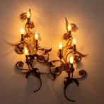 Wandkandelaar (2) - Floreale - Smeedijzer - Gesmede, Antiek en Kunst, Curiosa en Brocante