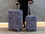 2-delige kofferset met panterprint, Nieuw