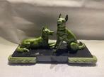 Beeld, Art-deco honden - 18 cm - Legering, Antiek en Kunst