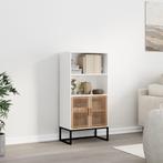 vidaXL Hoge kast 60x35x125 cm bewerkt hout wit, Huis en Inrichting, Kasten | Overige, Verzenden, Nieuw