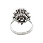 Witgouden vintage prinsessen ring met diamant 18 krt, Ophalen of Verzenden, Nieuw