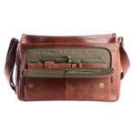 WILD WOODS Leren Messenger 15,6 inch Laptoptas Cognac, Computers en Software, Laptoptassen, Verzenden, Nieuw