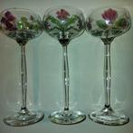 Theresienthaler Krystalglasfabrik - Wijnglas (3) - Kristal, Antiek en Kunst, Antiek | Glas en Kristal