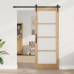 vidaXL Binnendeur met Glas ORKDAL Bruin 83 x 211 cm, Doe-het-zelf en Verbouw, Deuren en Horren, Verzenden, Nieuw
