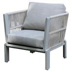 Veneto lounge tuinstoel latte zand aluminium rope, Tuin en Terras, Ophalen of Verzenden, Nieuw, Aluminium