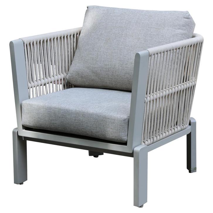 Veneto lounge tuinstoel latte zand aluminium rope, Tuin en Terras, Tuinstoelen, Nieuw, Aluminium, Ophalen of Verzenden