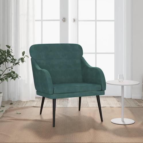 Fauteuil Donkergroen Fluweel | Retourdeal | 35% Korting!, Huis en Inrichting, Fauteuils, 50 tot 75 cm, Minder dan 75 cm, Nieuw