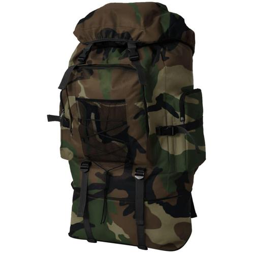 vidaXL Rugzak legerstijl XXL 100 L camouflage, Sieraden, Tassen en Uiterlijk, Tassen | Rugtassen, Nieuw, Verzenden