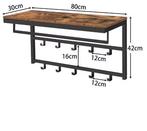 Wandkapstok met Plank en 10 Haken – Industrieel en Praktisch, Huis en Inrichting, Woonaccessoires | Kapstokken, Verzenden, Nieuw