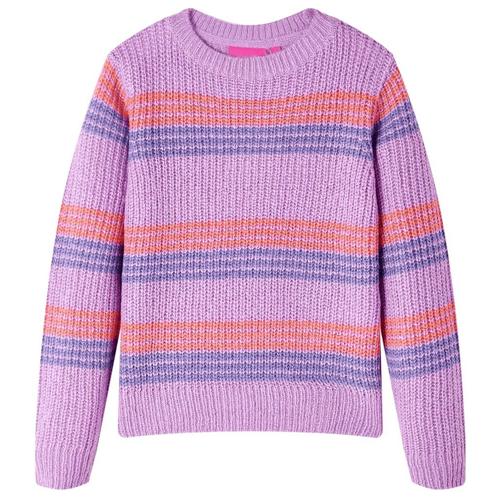 vidaXL Kindertrui gebreid met strepen 128 lila en roze, Kinderen en Baby's, Kinderkleding | Overige, Nieuw, Verzenden