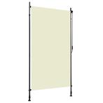 vidaXL Rolgordijn voor buiten 120x270 cm crème, Verzenden, Nieuw