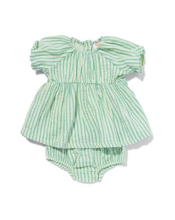 HEMA Baby kledingset jurk en broekje mousseline strepen sale