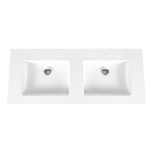Wastafel BWS Veroni 45.5x154 cm 2 Kraangaten Solid Surface, Doe-het-zelf en Verbouw, Sanitair, Overige typen, Nieuw, Ophalen of Verzenden