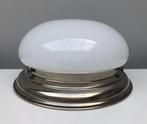 Plafondlamp - Vernikkeld messing, Opaline glas - Art Deco