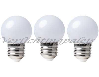 LED kogellamp 1W - matte kap - E27 zeer warm wit 2200K - Dim, Huis en Inrichting, Lampen | Losse lampen, Nieuw, Verzenden