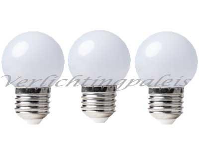 LED kogellamp 1W - matte kap - E27 zeer warm wit 2200K - Dim