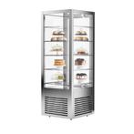 GGM Gastro | Panoramische vitrine - 440 liter - 5 glazen |, Verzenden, Nieuw