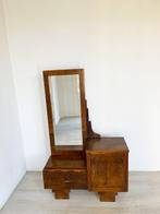 Kaptafelset - Walnoot, Messing, Glas, Antiek en Kunst