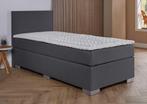 ACTIE! 1-Persoons boxspring Cannes 90 200 Antraciet, 90 cm, Eenpersoons, Verzenden, Nieuw