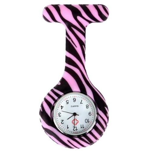 Fako® - Verpleegstershorloge - Siliconen Print - Zebra Roze, Sieraden, Tassen en Uiterlijk, Horloges | Dames, Verzenden