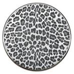 Fako Bijoux - Click Button - Glas - Panter Wit/Grijs, Verzenden, Nieuw