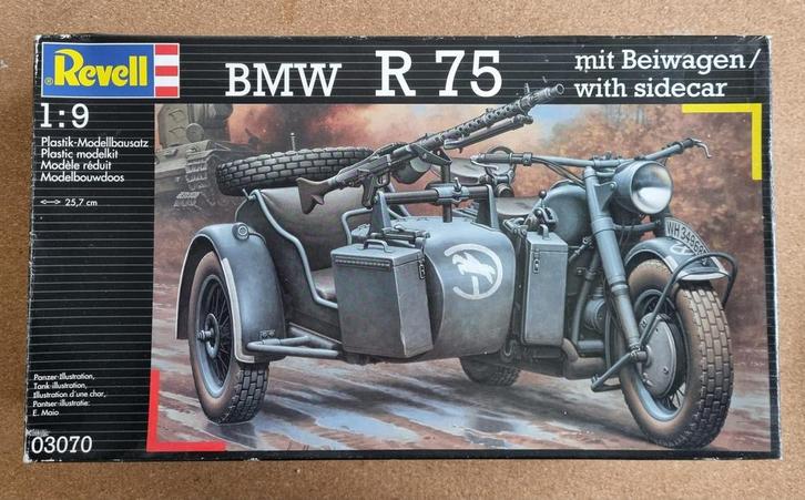 Revell 03070 BMW R 75 mit Beiwagen/with sidecar 1:9, Hobby en Vrije tijd, Modelbouw | Auto's en Voertuigen, Revell, Verzenden