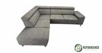 Refurbished 5-zits hoekbank lichtgrijs | 6 mnd garantie!, 250 tot 300 cm, Gebruikt, Hoekbank, Verstelbare hoofd en zit kussens