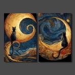 yamila - “El Alquimista Nocturno: Un Gato bajo el Resplandor