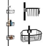 3-Niveau Douche Rek | Zwart | Tweedekansje | OP = OP, Huis en Inrichting, Woonaccessoires | Schalen en Manden, Overige materialen