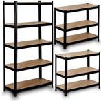 Moderne stellingkast met MDF-planken - Zwart - 150x75x30..., Ophalen of Verzenden, Nieuw