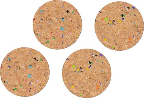 HEMA Onderzetters Ø 9.5 cm kurk recycled terrazzo - 4 stuks, Huis en Inrichting, Woonaccessoires | Onderzetters, Nieuw, Verzenden