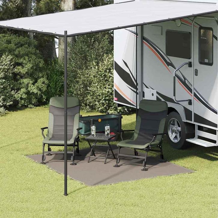 vidaXL Tenttapijt Lichtgrijs 200 x 250 cm Polyetheen, Caravans en Kamperen, Tentaccessoires, Nieuw, Verzenden