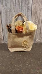 Tasje jute tas natural non-woven 12, 5x11, 5xh14, 5cm./st, Ophalen of Verzenden, Nieuw