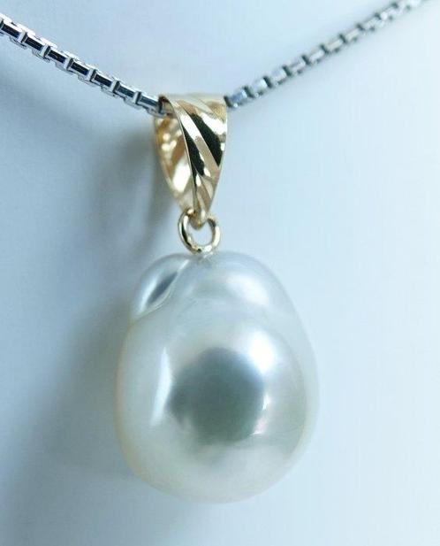 Zonder Minimumprijs - Hanger - 18 karaat Geel goud Parel -, Sieraden, Tassen en Uiterlijk, Antieke sieraden