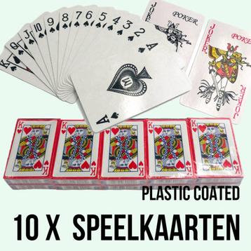 10 x Waterdichte Speelkaarten - 54 st Pokerkaarten - 56 x 86 beschikbaar voor biedingen