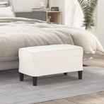 vidaXL Bankje 70x35x41 cm kunstleer crèmekleurig, Huis en Inrichting, Verzenden, Nieuw, Leer, Minder dan 150 cm