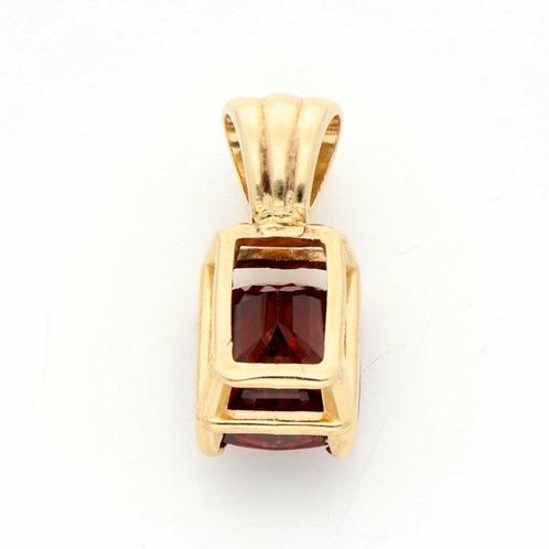 Hanger - 14 karaat Geel goud - 8.89ct. tw. Granaat, Sieraden, Tassen en Uiterlijk, Antieke sieraden
