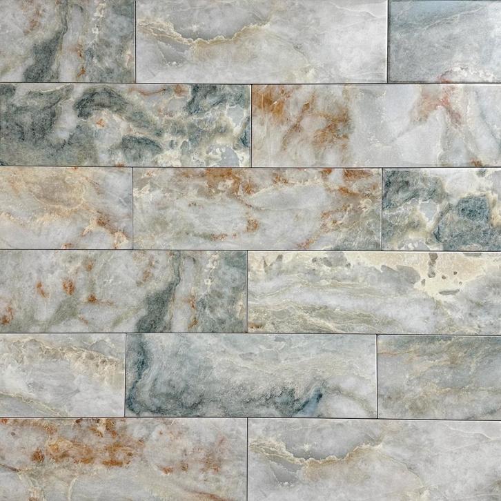 Wandtegel onix marmer oxide glans 10x30 wandtegel, Doe-het-zelf en Verbouw, Tegels, Wandtegels, Nieuw, 10 m² of meer, Keramiek