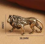 Messing Leeuw Miniatuur Beeldje voor Bureau Decoratie, Verzenden, Nieuw