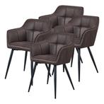 Eetkamerstoel Birmingham set van 4 fauteuils 81x57x53 cm don, Verzenden, Nieuw