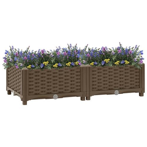 vidaXL Plantenbak verhoogd 80x40x23 cm polypropyleen, Tuin en Terras, Bloembakken en Plantenbakken, 60 tot 100 cm, Nieuw, Kunststof