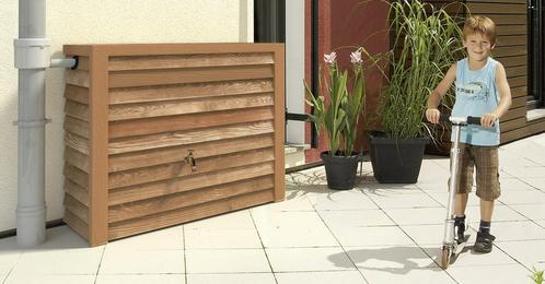 Garantia Garantia regenton luxe houtlook woody lichtbruin, Tuin en Terras, Regentonnen, Nieuw, Verzenden