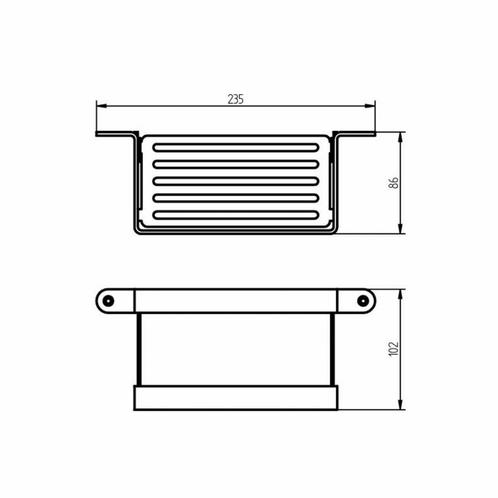 Badkamerrekje Haceka Ixi 60x11 cm RVS, Huis en Inrichting, Badkamer | Badtextiel en Accessoires, Ophalen of Verzenden