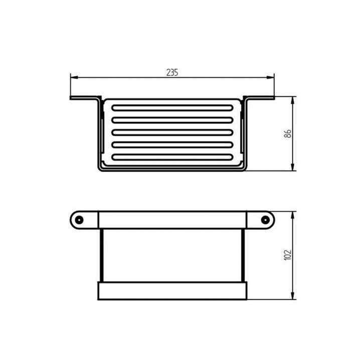 Badkamerrekje Haceka Ixi 60x11 cm RVS, Huis en Inrichting, Badkamer | Badtextiel en Accessoires, Ophalen of Verzenden