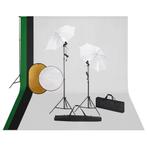 vidaXL Fotostudioset met lampen, achtergrond en reflector, Audio, Tv en Foto, Fotografie | Fotostudio en Toebehoren, Verzenden