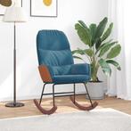 vidaXL Schommelstoel fluweel blauw, Verzenden, Nieuw