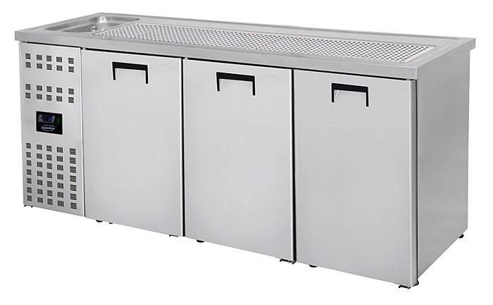Bierkoeler met 3 Deuren en 1 Spoelbak Links, Zakelijke goederen, Horeca | Keukenapparatuur, Koelen en Vriezen, Verzenden
